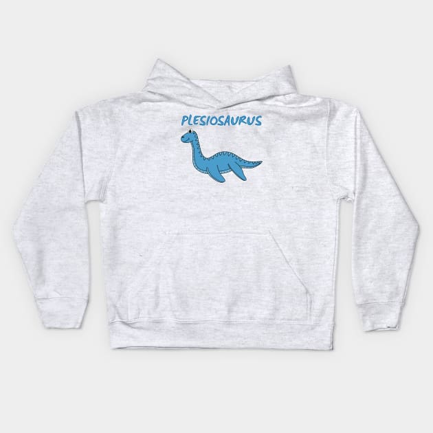 Plesiosaurus Dinosaur Funny Kids Hoodie by doodlerob